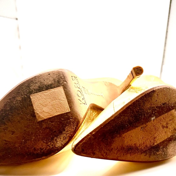 Glamorous KORS MICHAEL KORS Gold Shoes with Snakeskin effect leather Size 7 - Picture 6 of 13